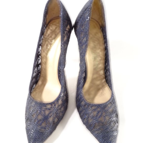 Glitter Mesh Pumps Sz 6 - Picture 8 of 16